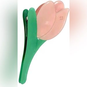 Pink Tulip Claw Clip